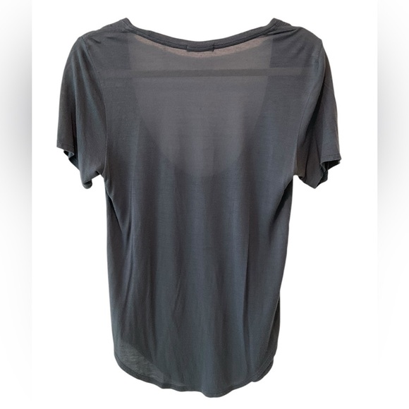 ATM Womens Short Sleeve Scoop Neck Boxy Tee Shirt Gray Modal Size Small - Picture 2 of 4